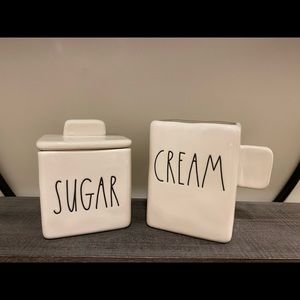 Rae Dunn CREAM Creamer and SUGAR Sugar Container